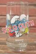 gs-141101-190 SMURF / Hardee's 1982 Glass "BRAINY"