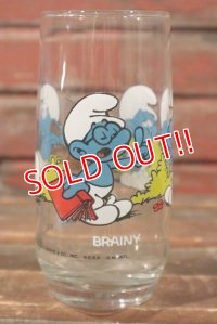 gs-141101-190 SMURF / Hardee's 1982 Glass "BRAINY"