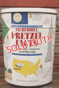 dp-210501-37 INCREDIBLE PRETZLE FACTS / Vintage Tin Can