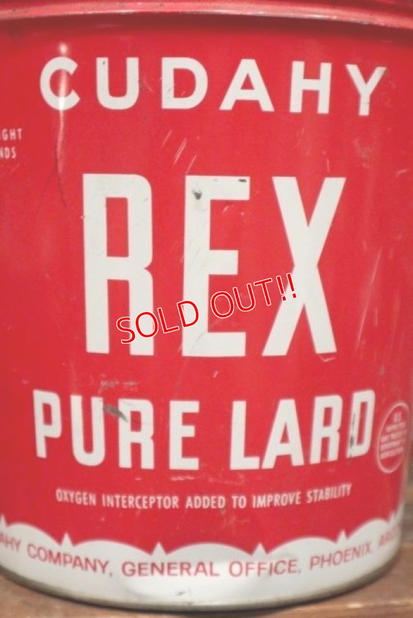 画像2: dp-210601-45 CUDAHY REX PURE LARD / Vintage Tin Bucket