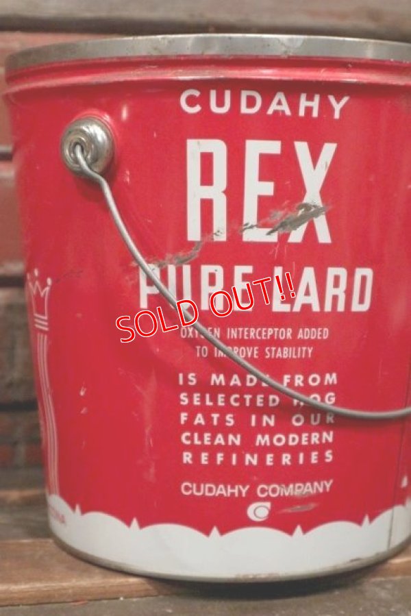 画像4: dp-210601-45 CUDAHY REX PURE LARD / Vintage Tin Bucket