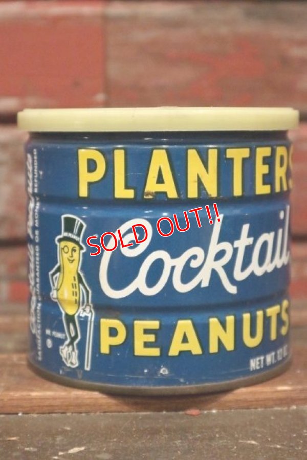 画像1: dp-210601-33 PLANTERS / MR.PEANUT 1960's-1970's Cocktail Peanuts Tin Can