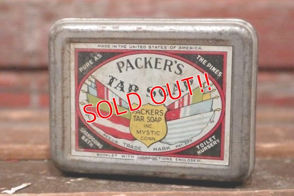 画像1: dp-210601-47 PACKER'S TAR SOAP / Vintage Tin Can