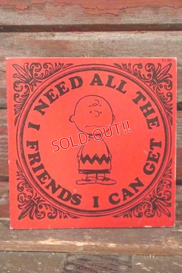 画像1: ct-210501-103 PEANUTS / 1971 "I NEED ALL THE FRIENDS I CAN GET" Book