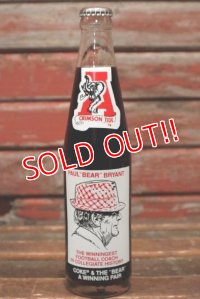 dp-210601-54 Coca Cola / 1980's Arizona Crimson Tide "Paul Bear Bryant" Bottle