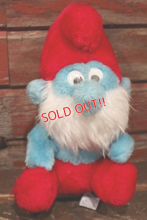画像1: ct-210601-41 Papa Smurf / 1980's Plush Doll