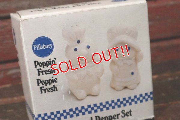 画像9: ct-140820-15 Pillsbury / Poppin Fresh & Poppie Fresh 1988 Ceramic Salt and Pepper Set (Box)
