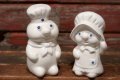 ct-150616-26 Pillsbury / Poppin Fresh & Poppie Fresh 1988 Ceramic Salt and Pepper Set