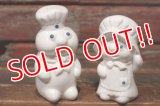 ct-150616-26 Pillsbury / Poppin Fresh & Poppie Fresh 1988 Ceramic Salt and Pepper Set