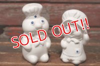 ct-150616-26 Pillsbury / Poppin Fresh & Poppie Fresh 1988 Ceramic Salt and Pepper Set