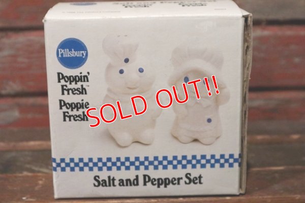 画像10: ct-140820-15 Pillsbury / Poppin Fresh & Poppie Fresh 1988 Ceramic Salt and Pepper Set (Box)