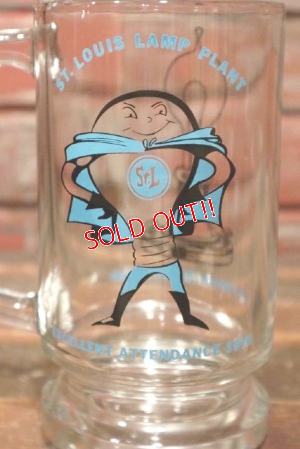 画像3: dp-210701-25 ST.LOUIS LAMP PLANT / EDISON REPLICA LAMP 1970's Beer Mug