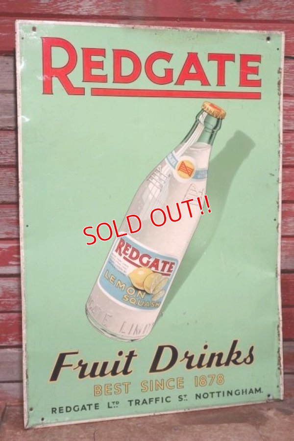 画像1: dp-200610-05 REDGATE Fruit Drinks / 1950's Metal Sign