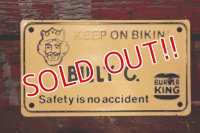 ct-210701-17 Burger King / 1970's Bicycle Plate