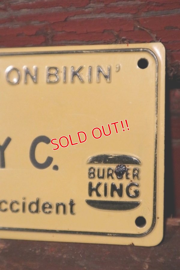 画像3: ct-210701-17 Burger King / 1970's Bicycle Plate