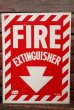 画像1: dp-210701-48 FIRE EXTINGUISHER / Vintage Plastic Sign (1)