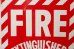 画像2: dp-210701-48 FIRE EXTINGUISHER / Vintage Plastic Sign (2)