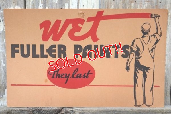 画像1: dp-210701-49 FULLER PAINT "WET" / Vintage Paper Sign