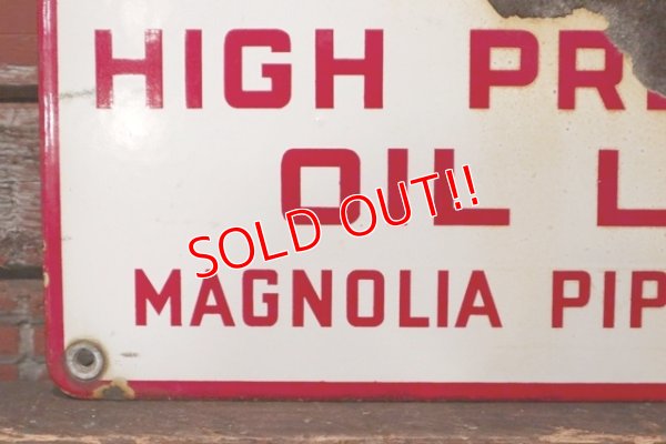 画像6: dp-210701-69 Mobil / 1950's Magnolia Pipe Line Co, Sign