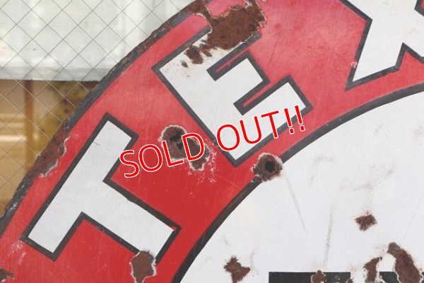 画像6: dp-210701-53 TEXACO / 1930's Gas Station W-Side Round Sign