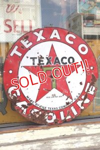 dp-210701-53 TEXACO / 1930's Gas Station W-Side Round Sign