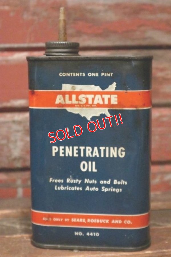 画像1: dp-210701-14 ALLSTATE / 1940's-1950's PENETRATING OIL Can