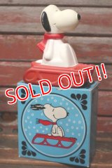 ct-210701-30 Snoopy / AVON 1970's Snow Flyer Bubble Bath Bottle (Box)