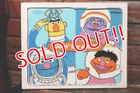 ct-210701-51 SESAME STREET / Playskool 1970's Wood Frame Tray Puzzle
