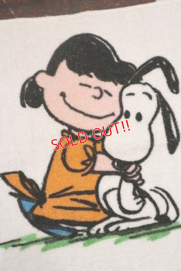 画像2: ct-210801-15 Snoopy & Lucy / 1970's Hand Towel 