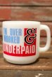 画像1: kt-210701-118 Glasbake / "I'M OVERWORKED & UNDERPAID"1960's Mug (1)