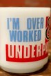 画像3: kt-210701-118 Glasbake / "I'M OVERWORKED & UNDERPAID"1960's Mug