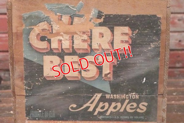 画像2: dp-210601-06 CHERE BEST WASHINGTON Apples / Vintage Wood Box