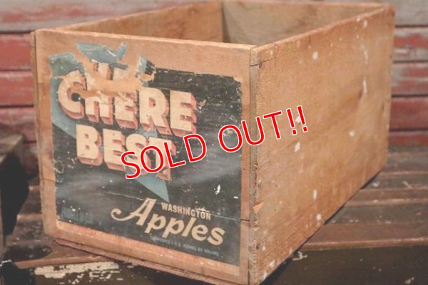 画像1: dp-210601-06 CHERE BEST WASHINGTON Apples / Vintage Wood Box