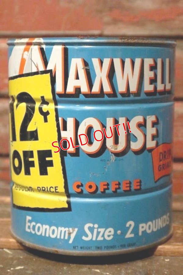 画像1: dp-210801-19 MAXWELL HOUSE COFFEE / Vintage Tin Can