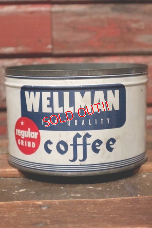 画像1: dp-210701-41 WELLMAN COFFEE / Vintage Tin Can