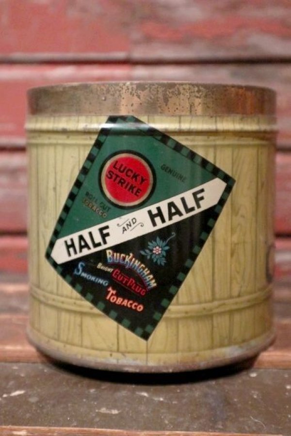 画像1: dp-210701-28 LUCKY STRIKE HALF AND HALF / 1940's-1950's Tin can