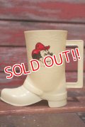 ct-210801-81 Mickey Mouse / 1960's-1970's Cowboy Boot Plastic Mug