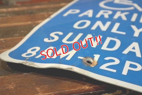 画像5: dp-210801-34 Road Sign / PARKING ONLY SUNDAY 8 AM-12 PM
