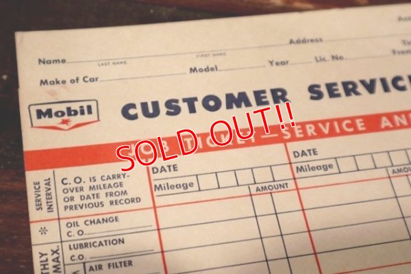 画像13: dp-210801-44 Mobil / 1950's-1960's Customer Service Record Box