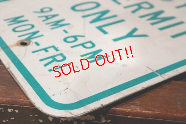 画像5: dp-210801-34 Road Sign / PARKING BY PERMIT ONLY