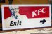 画像1: dp-210801-38 KFC / 1990's-2000's Store Sign "Exit" (1)