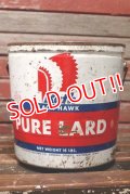 dp-210801-53 Rath BLACK HAWK PURE LARD / 1950's Bucket Tin Can