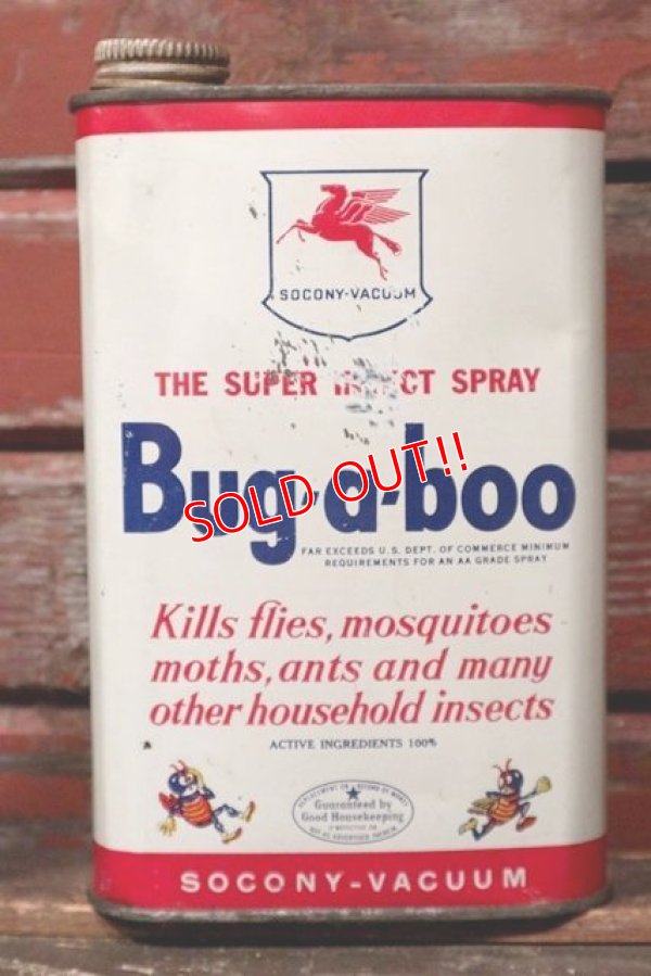 画像1: dp-210901-03 SOCONY-VACUUM / Bug-a-boo ONE U.S.QUART Can