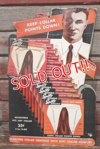 dp-210801-02 Spiffy INVISIBLE KEEP COLLAR / 1940's Cardboard Sign