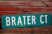 画像1: dp-210801-34 Road Sign "BRATER CT" (1)