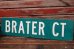 画像5: dp-210801-34 Road Sign "BRATER CT"