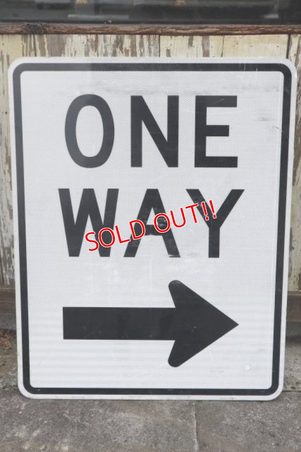 画像1: dp-210801-34 Road Sign "ONE WAY →"