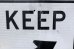 画像2: dp-210801-34 Road Sign "KEEP RIGHT" (2)