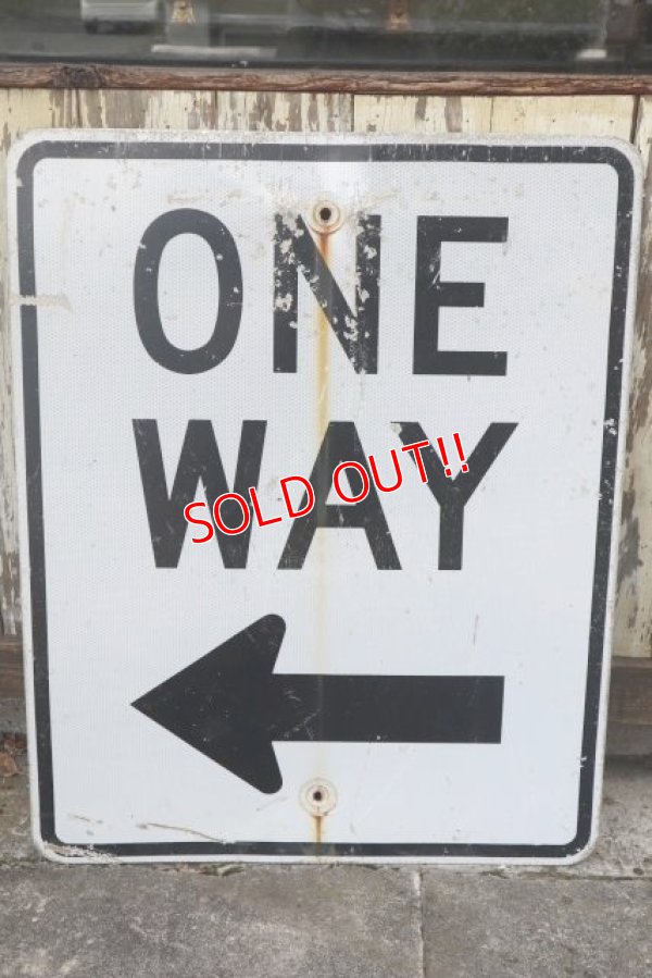 画像1: dp-210801-34 Road Sign "ONE WAY ←"