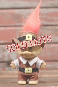 ct-210701-58 Trolls / RUSS Brown Cloth & Hat Orange Hair Doll